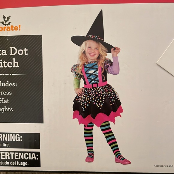 Way To Celebrate! Polka Dot Witch Three Piece Set - Size 2T - Picture 3 of 6